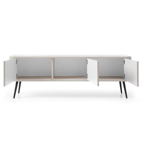 Έπιπλο Τηλεόρασης Zova Λευκό Kazmir + Ανθρακί 168x57x39cm