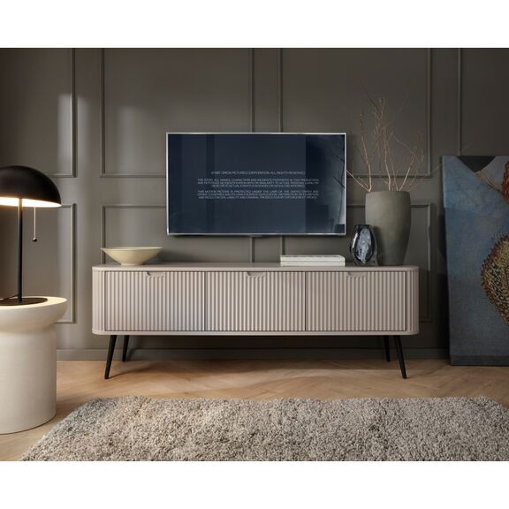 Έπιπλο Τηλεόρασης Zova Λευκό Kazmir + Ανθρακί 168x57x39cm