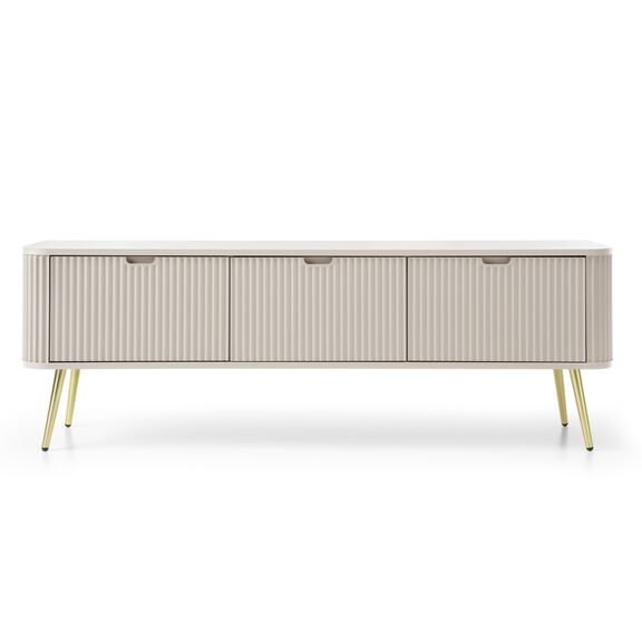 Έπιπλο Τηλεόρασης Zova Λευκό Kazmir + Χρυσό 168x57x39cm