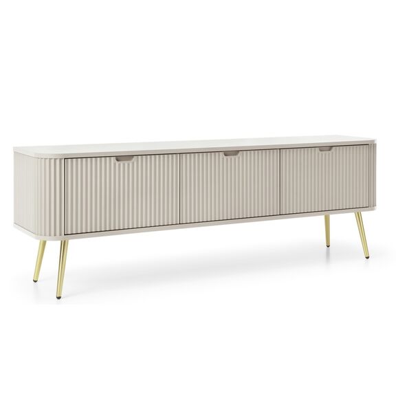 Έπιπλο Τηλεόρασης Zova Λευκό Kazmir + Χρυσό 168x57x39cm