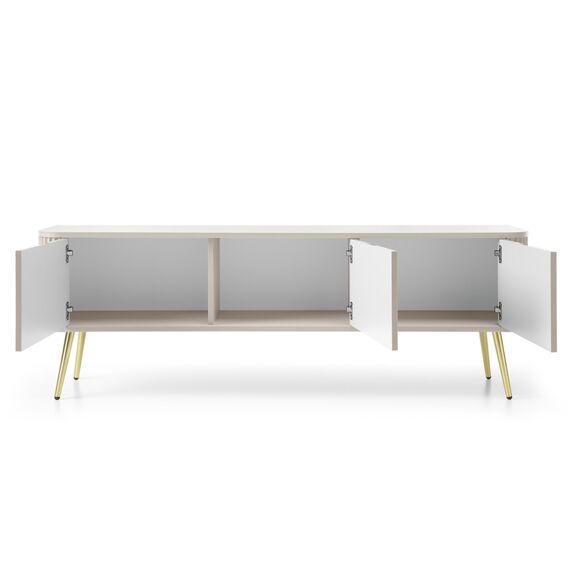 Έπιπλο Τηλεόρασης Zova Λευκό Kazmir + Χρυσό 168x57x39cm