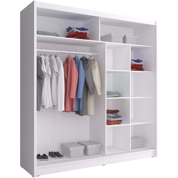 Ντουλάπα Συρόμενη Maja 1 Χρώμα Γραφίτης 200x214x62cm