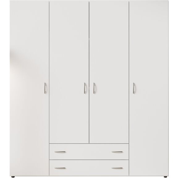Ντουλάπα  Α_base Λευκή με Συρτάρια 160x177x52cm