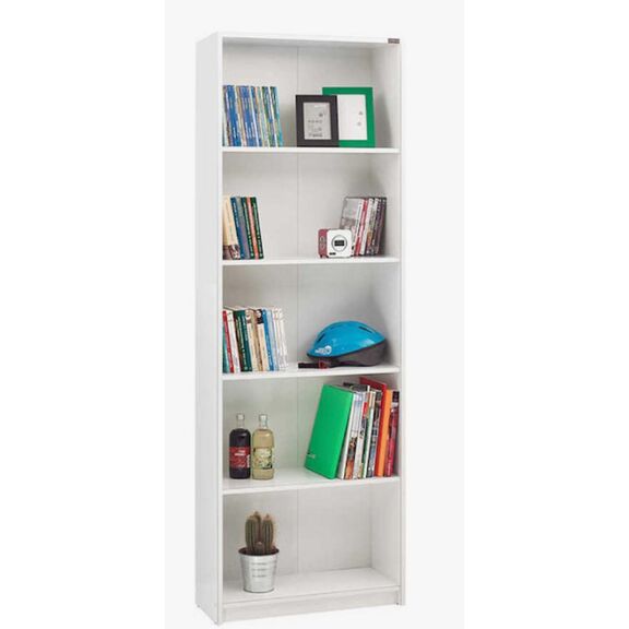 Βιβλιοθήκη Trendline Λευκή 58x170x23cm