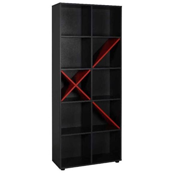 Βιβλιοθήκη Gaming Ανθρακί 75x188x30cm