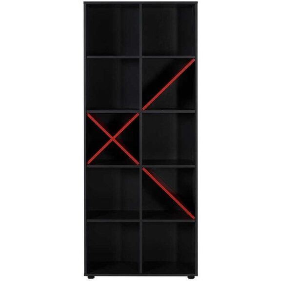 Βιβλιοθήκη Gaming Ανθρακί 75x188x30cm