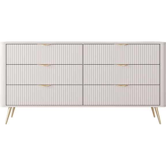 Συρταριέρα Lante Μπεζ 163x81x38cm