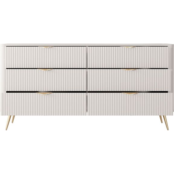 Συρταριέρα Lante Μπεζ 163x81x38cm