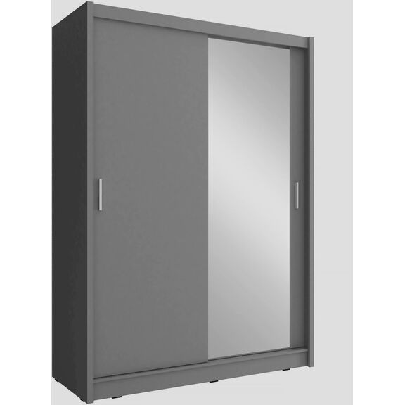 Ντουλάπα Συρόμενη Maja-1 Χρώμα Γραφίτης 150x200x62 cm