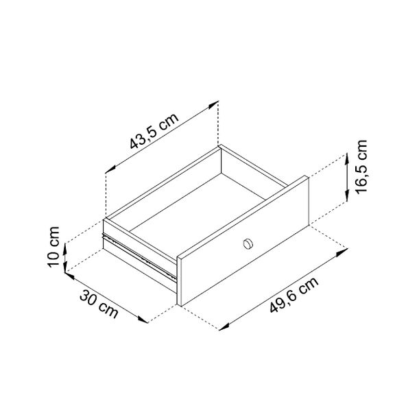 Κομοδίνο Mono Μπεζ +Χρυσό 54x36x39cm