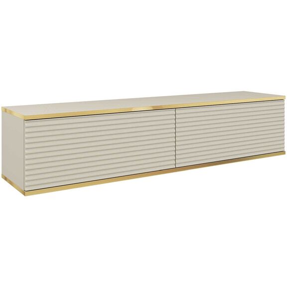 Κρεμαστό Έπιπλο Τηλεόρασης Oro_mdf Μπεζ 135x30x32cm