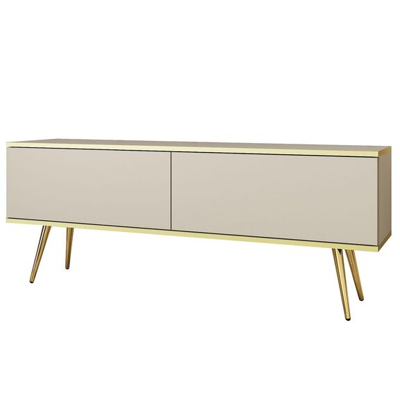 Έπιπλο Τηλεόρασης oro  Μπεζ + Χρυσό  135x53x32cm