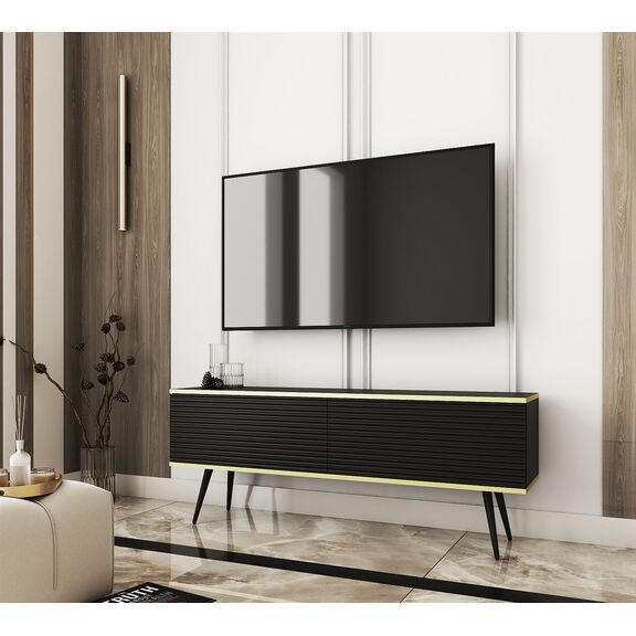 Έπιπλο Τηλεόρασης Oro_mdf Ανθρακί  135x53x32cm