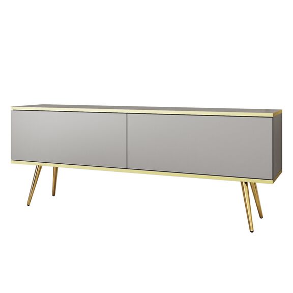 Έπιπλο Τηλεόρασης oro  Γκρι + Χρυσό  135x53x32cm