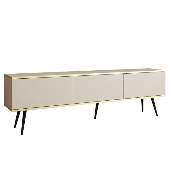 Έπιπλο Τηλεόρασης oro  Μπεζ + Μαύρο 175x53x32cm