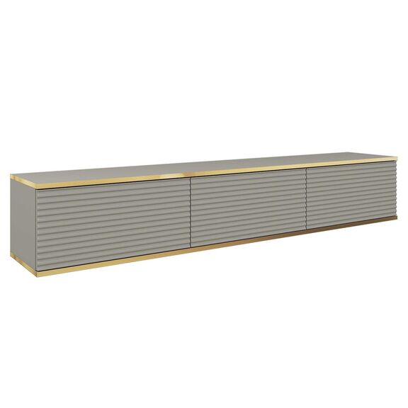 Κρεμαστό Έπιπλο Τηλεόρασης Oro_mdf Γκρι 175x30x32cm