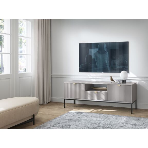 Έπιπλο Τηλεόρασης Nova Γκρι + Μαύρο 154x39x56cm