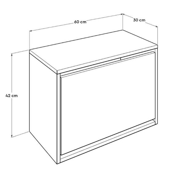 Παπουτσοθήκη Antre Λευκή 60x42x30cm