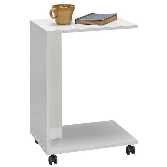 Βοηθητικό Τραπεζάκι c Shape Λευκό High Gloss 35x65x45cm