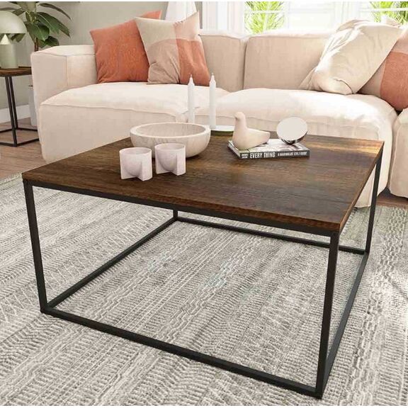 Τραπεζάκι Profil Καρυδί 80x42x80 cm