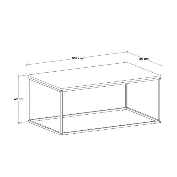 Τραπεζάκι Profil Καρυδί 100x42x60 cm