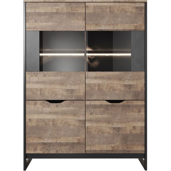 Βιτρίνα Arden: Sand Gragne+matera 108.6x150x39.6cm