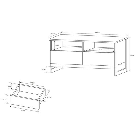 Τραπεζάκι Arden: Sand Gragne+matera 108,6x53x61,4cm