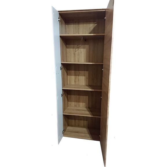 Ντουλάπα Εισόδου Duett 70x200x38cm Φυσικό Rivviera+λευκό
