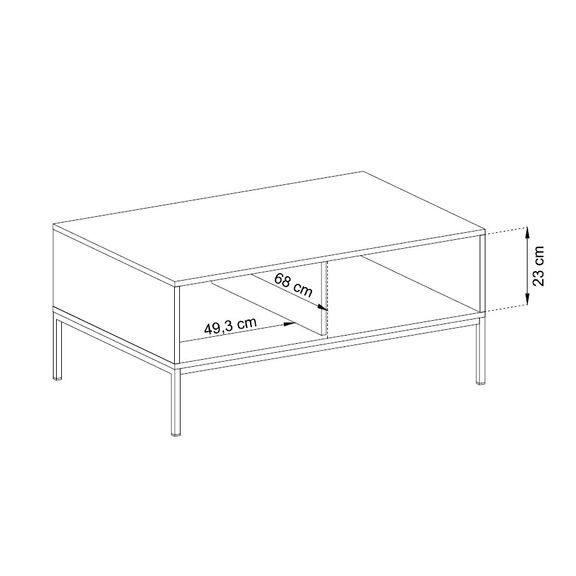Τραπεζάκι Mono Μπορντό + Χρυσό 103,5x46,2x68cm