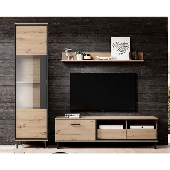 Σύνθεση  Nest Φυσικό Artisan+black Pearl 227x193x42cm