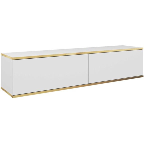 Κρεμαστό Έπιπλο Τηλεόρασης oro Λευκό 135x30x32cm