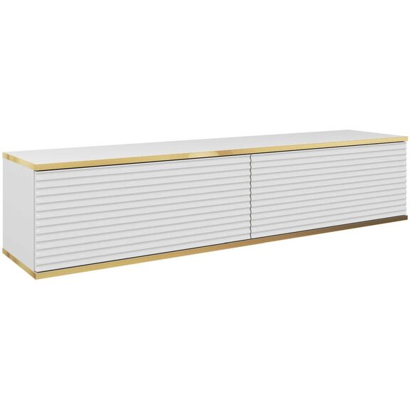 Κρεμαστό Έπιπλο Τηλεόρασης Oro_mdf Λευκό 135x30x32cm