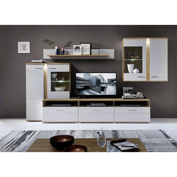 Σύνθεση Spurt 340x54x197cm Φυσικό Golden Craft+ Σαμπανί