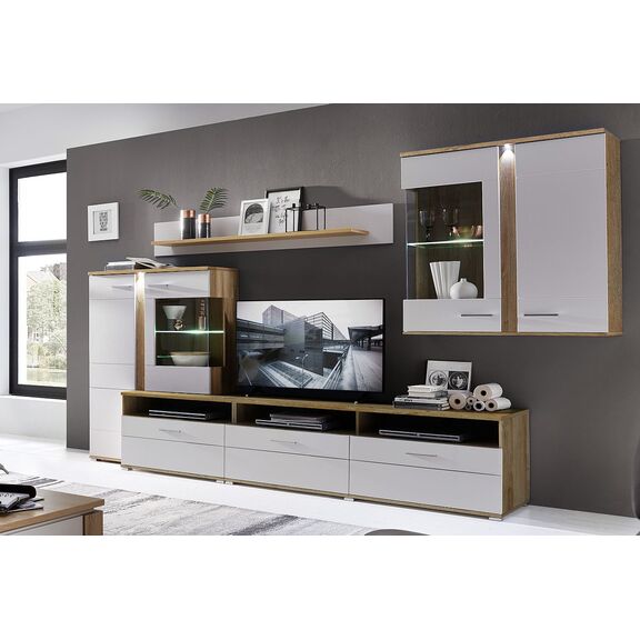 Σύνθεση Spurt 340x54x197cm Φυσικό Golden Craft+ Σαμπανί