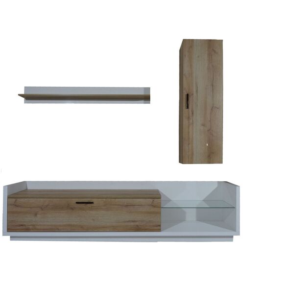 Σύνθεση Talina_ec Λευκό+kingstone oak 240x175x48cm