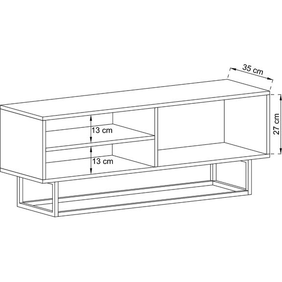 Έπιπλο Τηλεόρασης 02109-enj-w Λευκό 120x47x37cm
