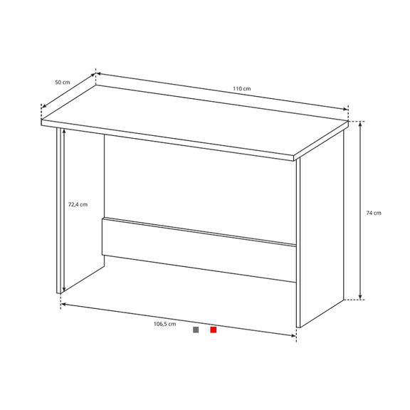 Γραφείο 04105-mr Φυσικό Δρυς 110x74x50