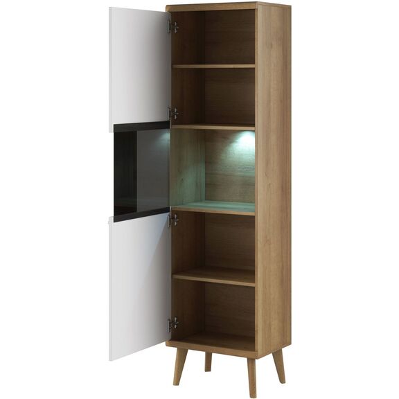 Βιτρίνα 17103-pr-t Λευκό+riviera 50x197x40cm