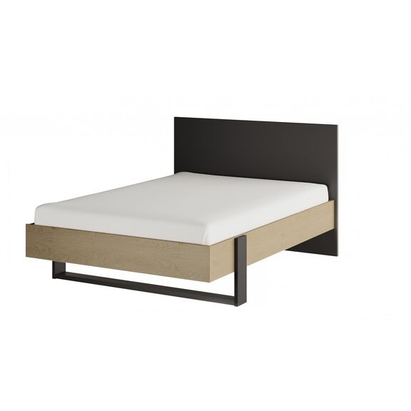 Duplex Κρεβάτι Ημίδιπλο 130x204εκ. ( για Στρώμα 120x200εκ.)  Black/natural Chestnut