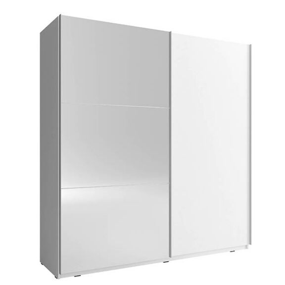 Ντουλάπα Συρόμενη Mika 2 Χρώμα Λευκό  200x214x63 cm