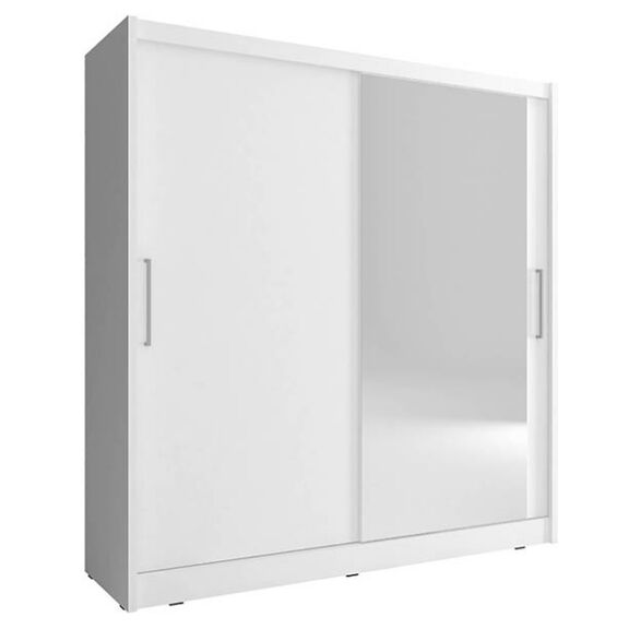 Ντουλάπα Συρόμενη Maja 1 Χρώμα Λευκό  180x200x62cm