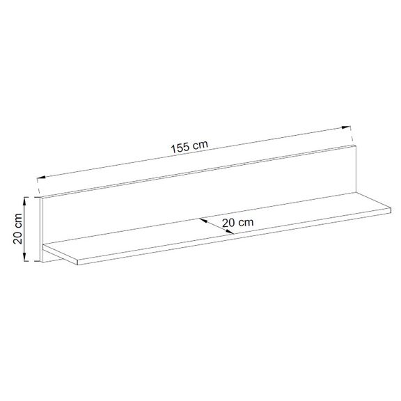 Έπιπλο Τηλεόρασης με Ράφι 36116-sk-tv Country Γκρι 155x50x47cm