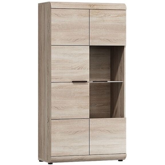 Βιτρίνα 36134-ln-sv Φυσικό 80x158x37cm