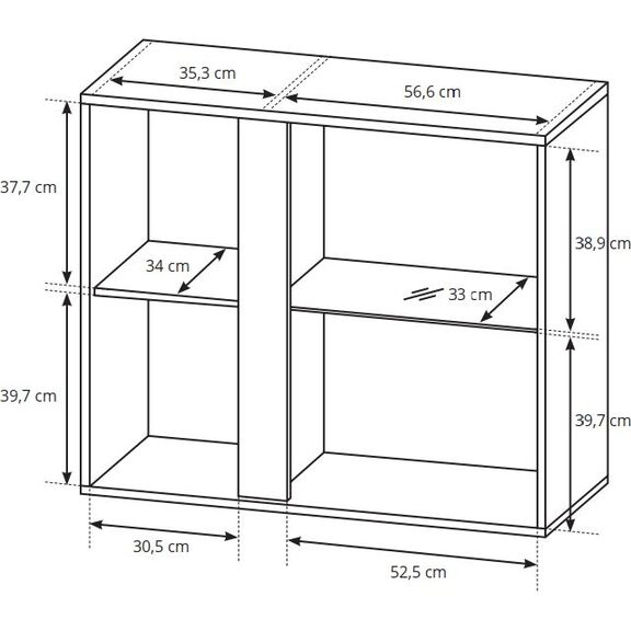 Κρεμαστή Βιτρίνα 36146-arc-wv Artisan+γραφίτης 96,5x82,5x40cm