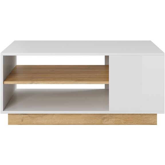 Τραπεζάκι 36146-Arcw-40 Λευκό+ Φυσικό Grandson 100x45,5x60 cm