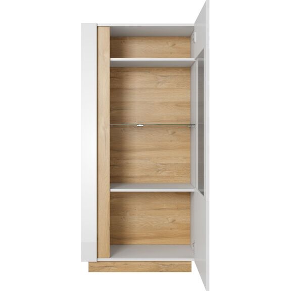 Βιτρίνα 36146w-arc-sv Λευκό+λευκό High Gloss+grandson72x154x40cm