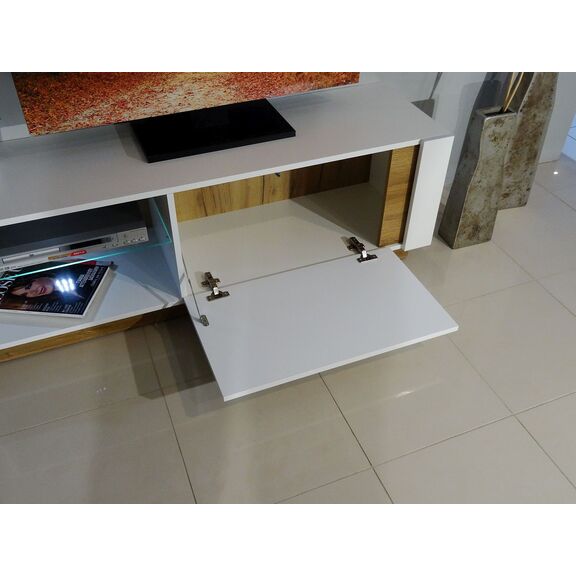 Σύνθεση 36146-Arcw-Mini Λευκό+λευκό High Gloss+grandson 198x194x40cm
