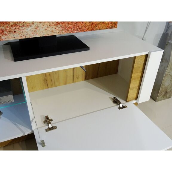 Σύνθεση 36146-Arcw-Mini Λευκό+λευκό High Gloss+grandson 198x194x40cm