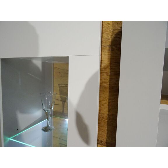 Σύνθεση 36146-Arcw-Mini Λευκό+λευκό High Gloss+grandson 198x194x40cm