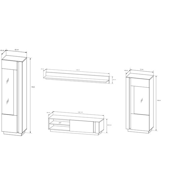 Σύνθεση 36146-Arc2 Artisan+γραφίτης 270x194x40cm